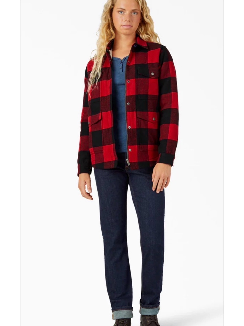 Dickies Sherpa-Lined Buffalo Plaid Utility Jacket
